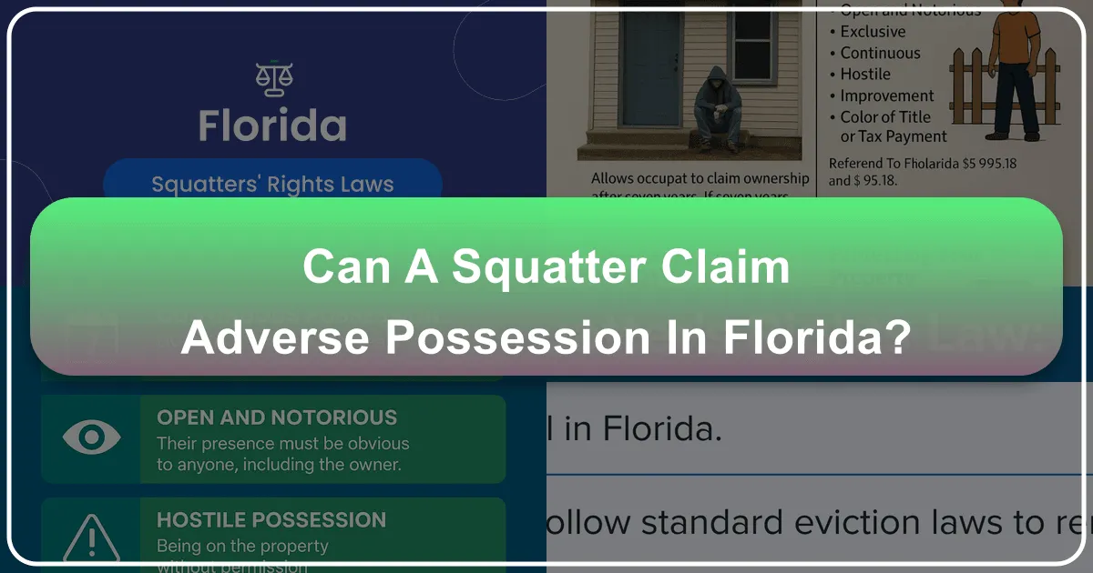 Navigating Adverse Possession: Can Squatters Claim Property in Florida?
