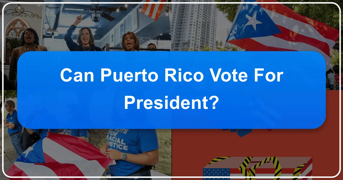 Can Puerto Rico Vote for President?