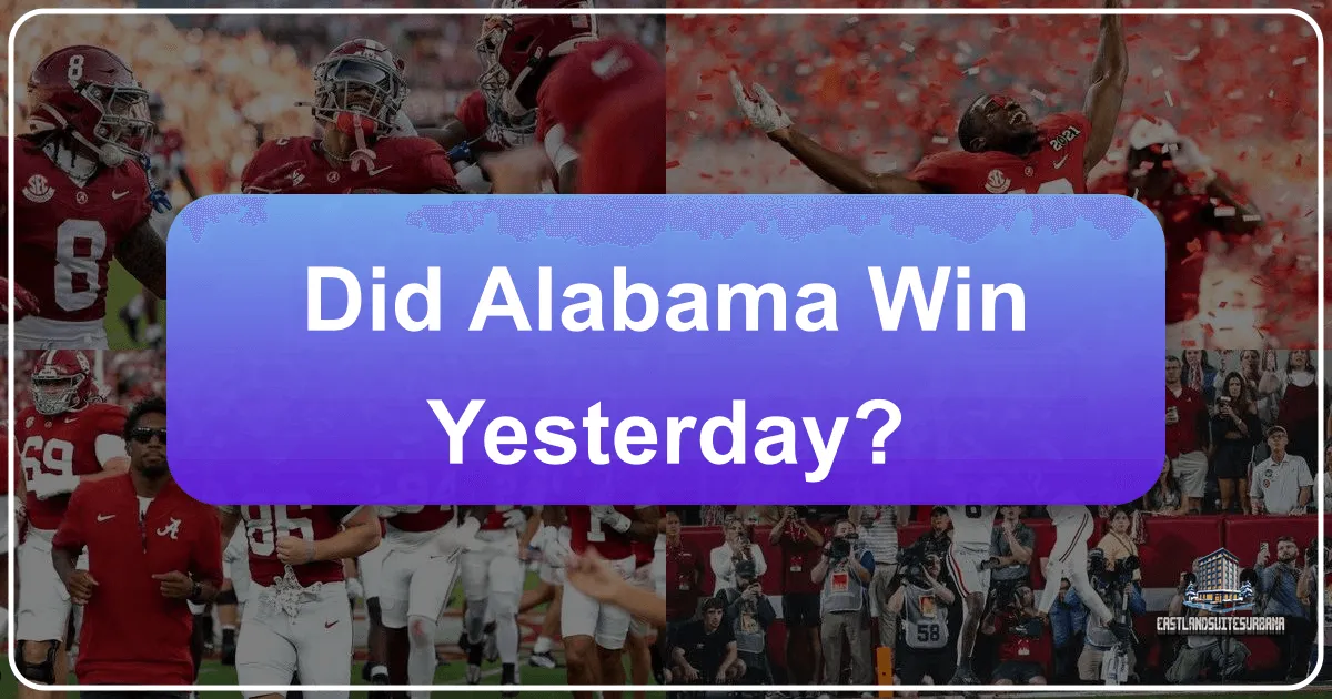 did alabama win yesterday