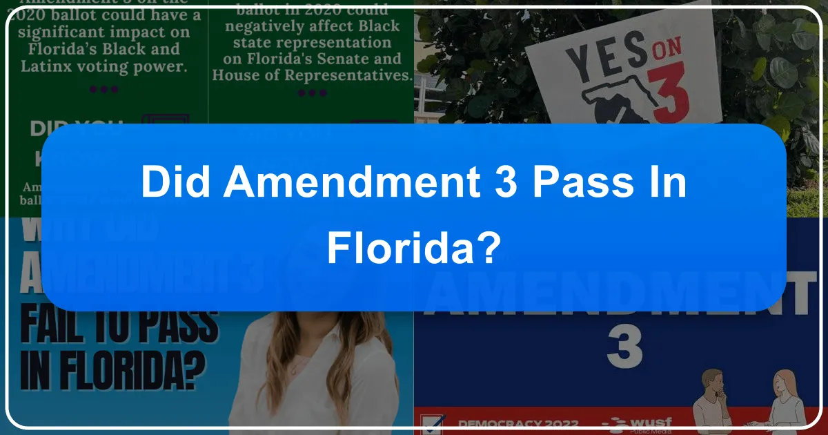 Did Amendment 3 Pass in Florida? An In-Depth Look at Its Impact on Travel and Tourism