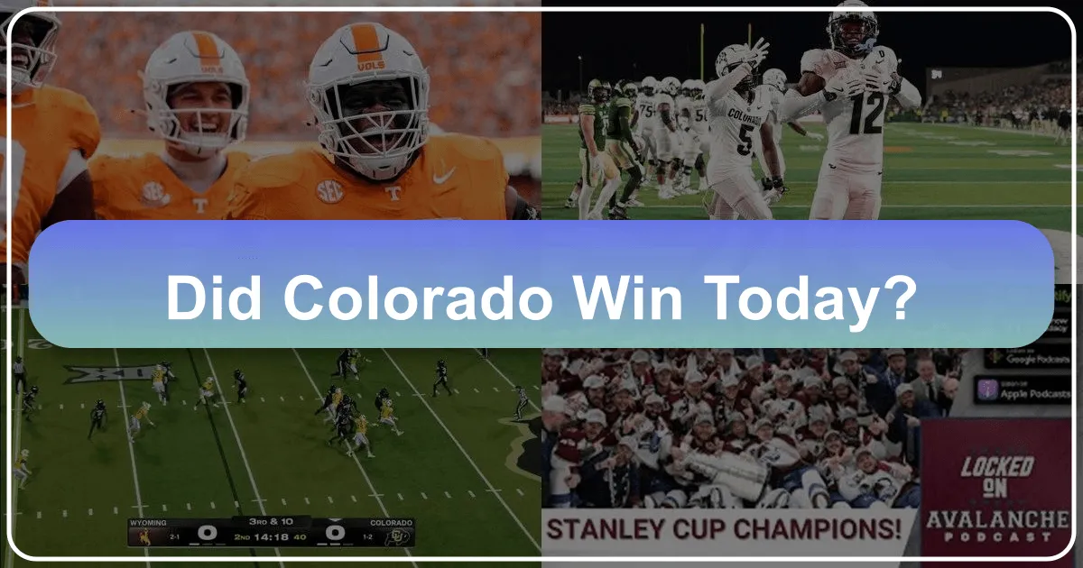 Did Colorado Win Today?