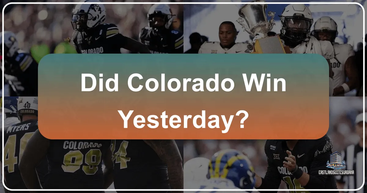 Did Colorado Win Yesterday?