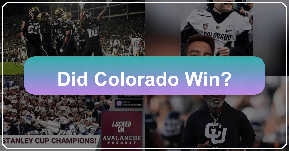 Did Colorado Win?