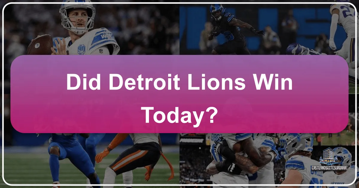 Did Detroit Lions Win Today? Exploring Detroit Beyond the Game Day Roar