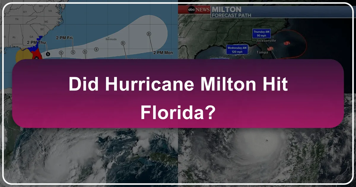 did hurricane milton hit florida