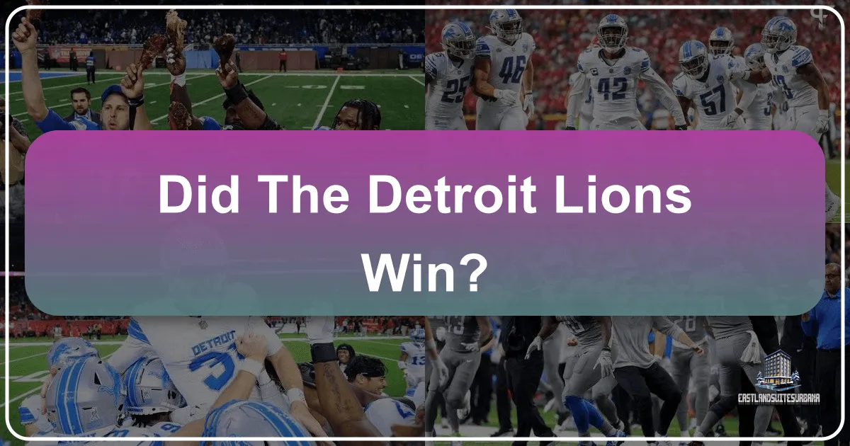 Did the Detroit Lions Win? An Unforgettable Trip to Motor City's Heart