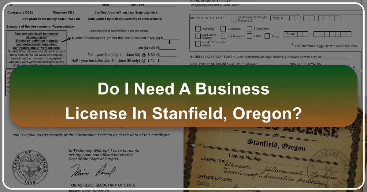 Do I Need a Business License in Stanfield Oregon?