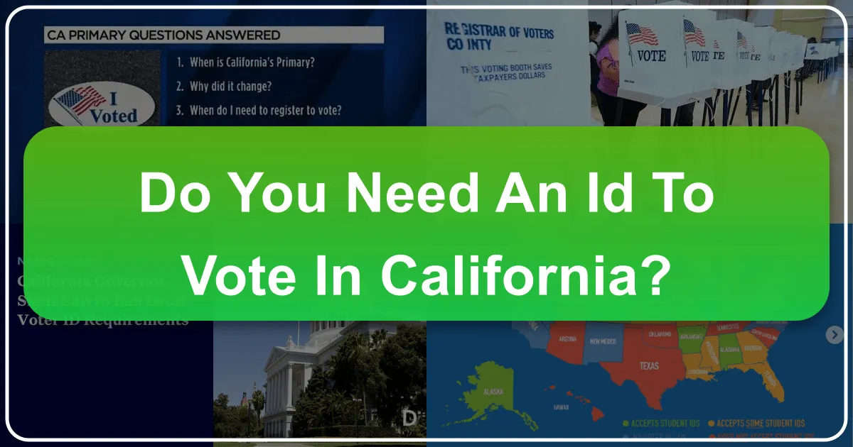 Do You Need an ID to Vote in California?