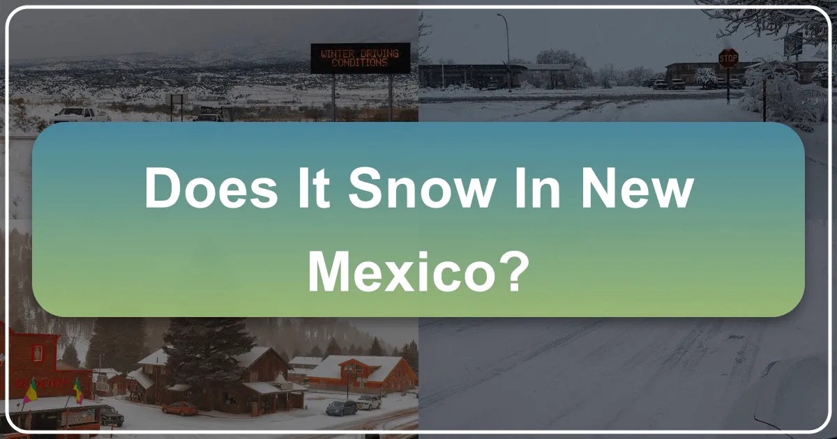 Does It Snow in New Mexico? Unveiling the Land of Enchantment's Winter Wonders