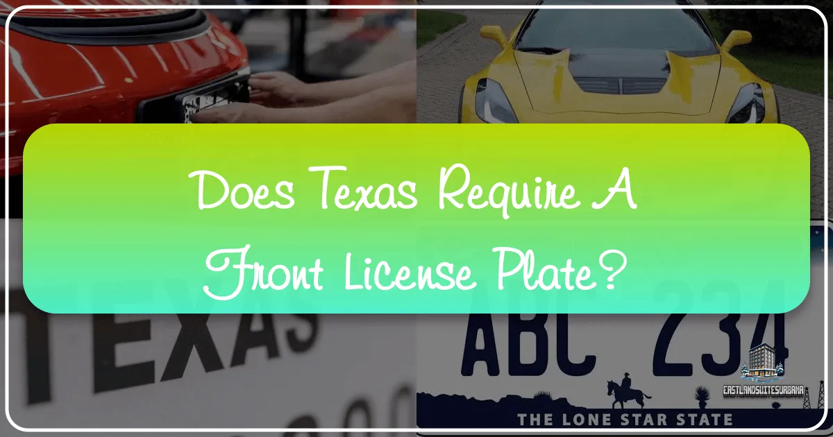 Does Texas Require a Front License Plate?