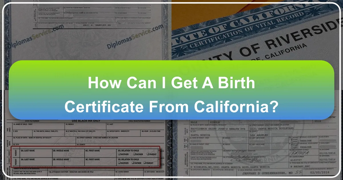 How Can I Get a Birth Certificate from California?