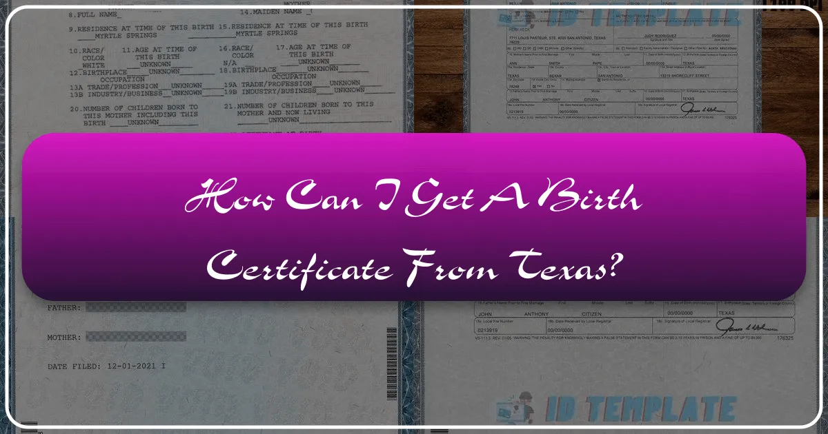 How Can I Get a Birth Certificate From Texas