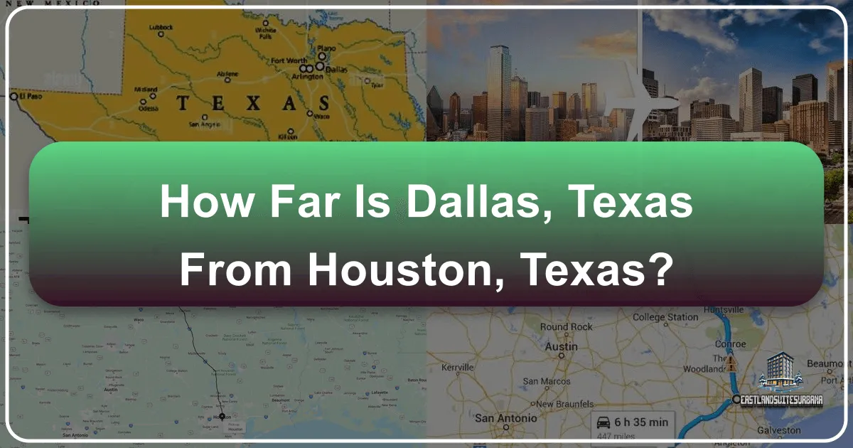 How Far Is Dallas, Texas From Houston, Texas?