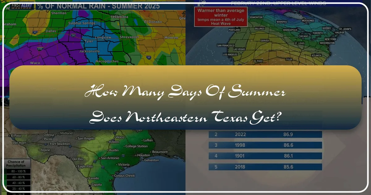 How Many Days of Summer Does Northeastern Texas Get?
