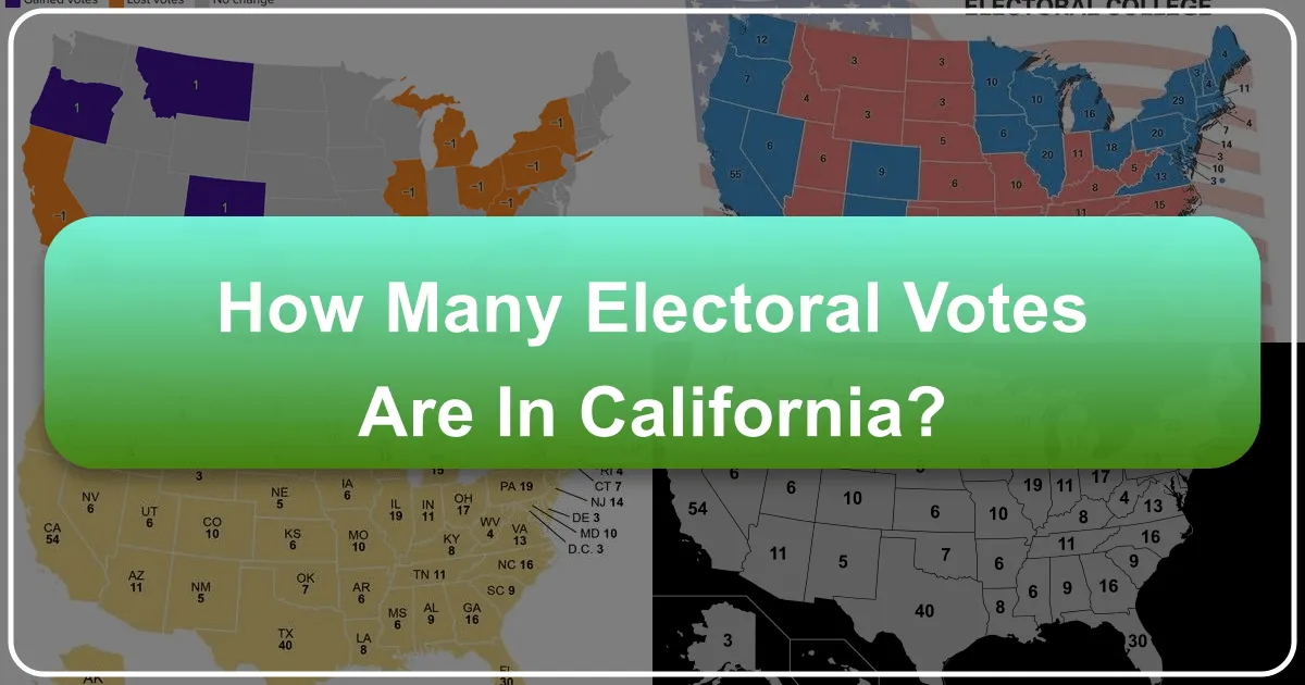 How Many Electoral Votes Are in California?