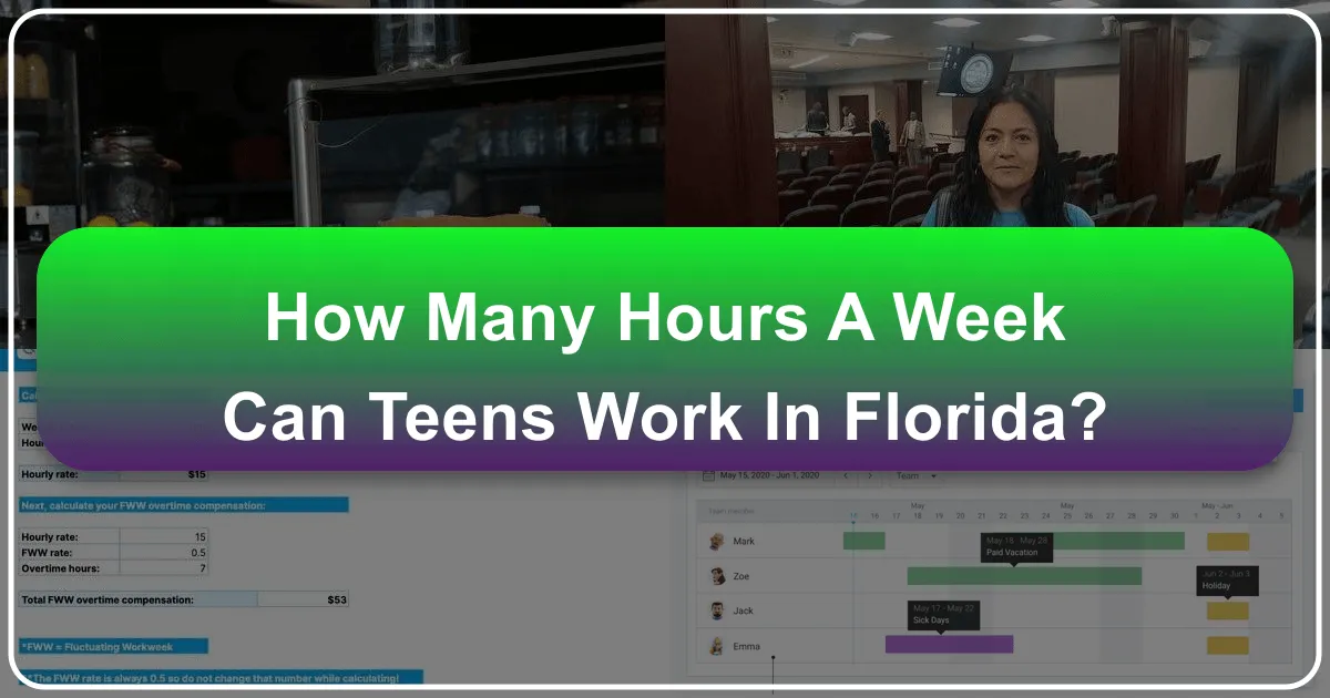 How Many Hours a Week Can Teens Work in Florida?