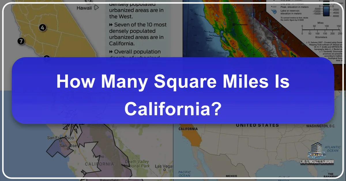 how many square miles is california