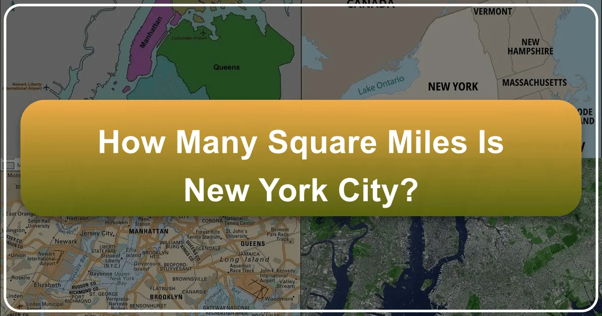 How Many Square Miles is New York City?