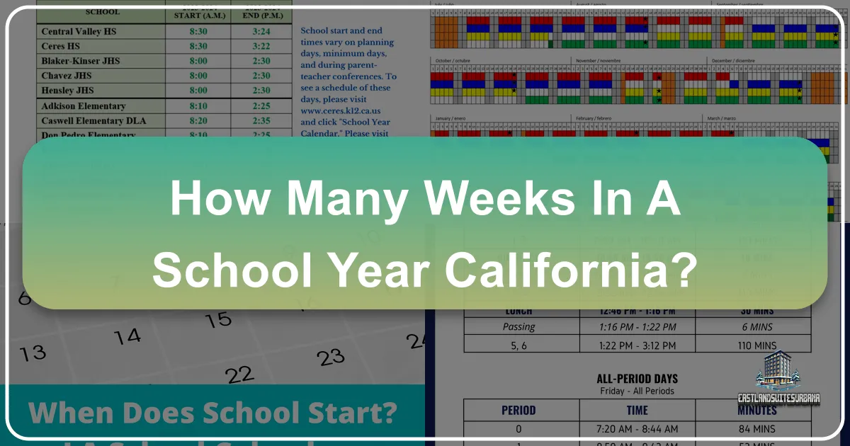 How Many Weeks In A School Year California?