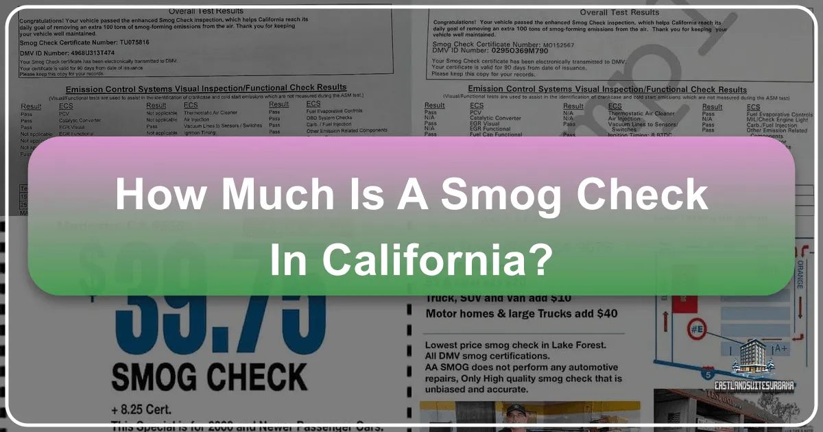 How Much Is A Smog Check In California?