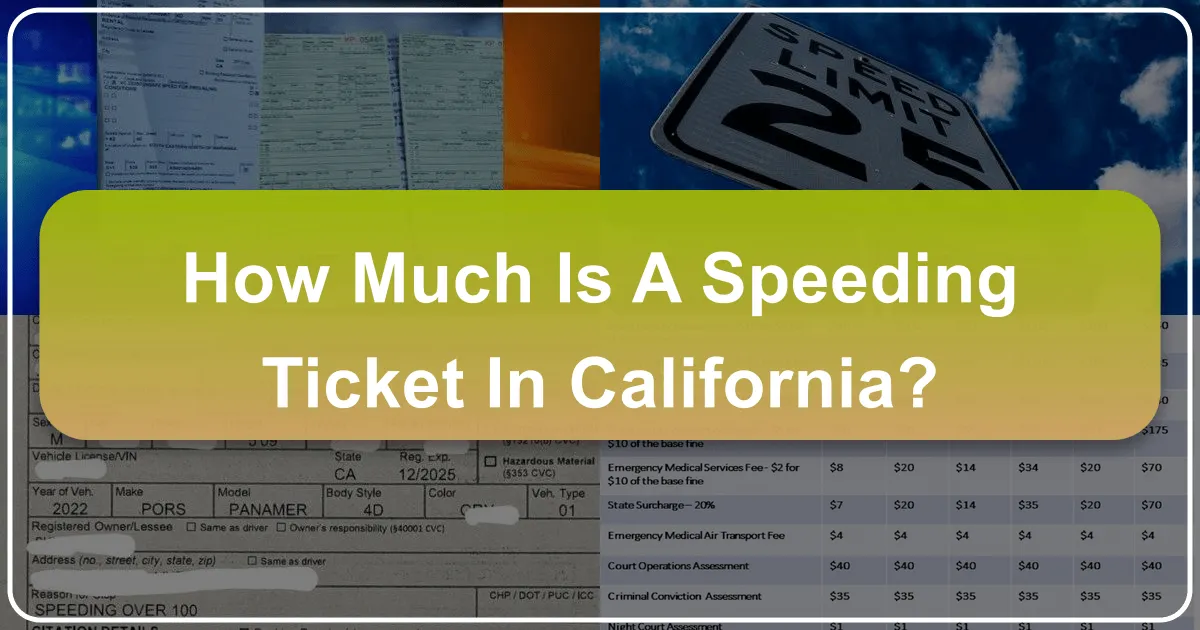 How Much Is a Speeding Ticket in California? Navigating the Golden State's Roads Wisely