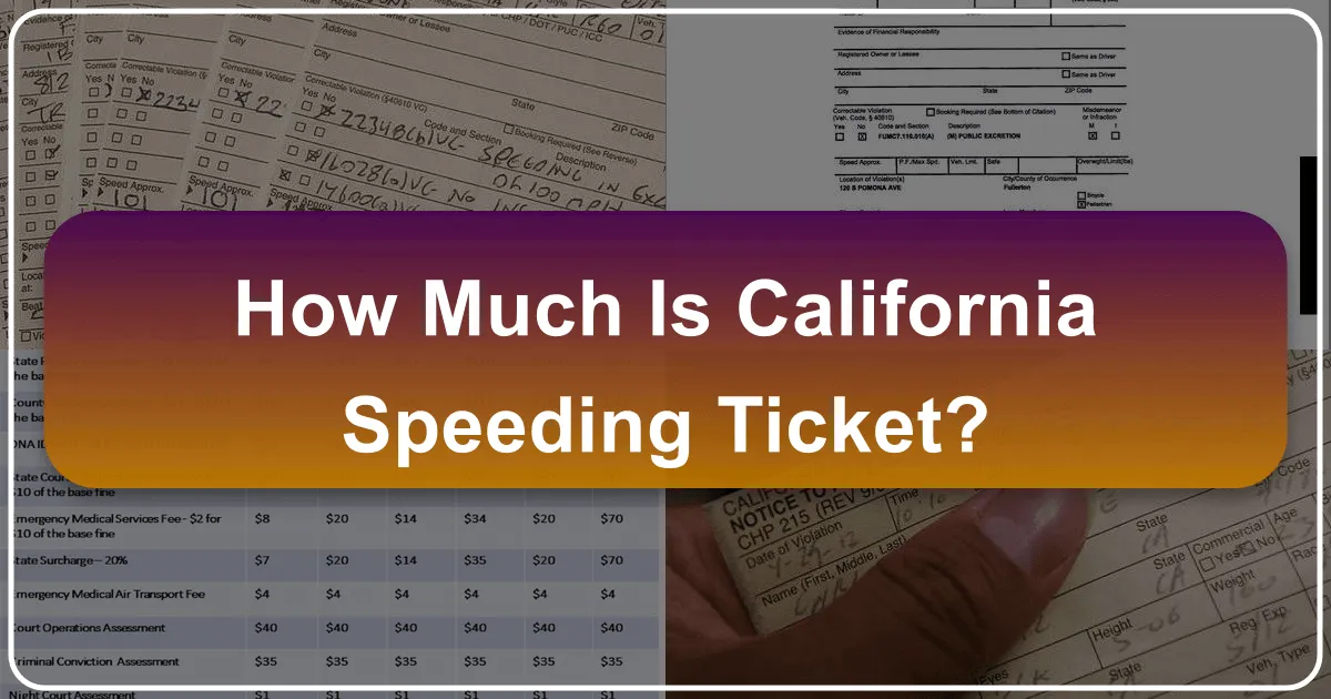 How Much is a California Speeding Ticket? A Comprehensive Guide for Travelers and Residents