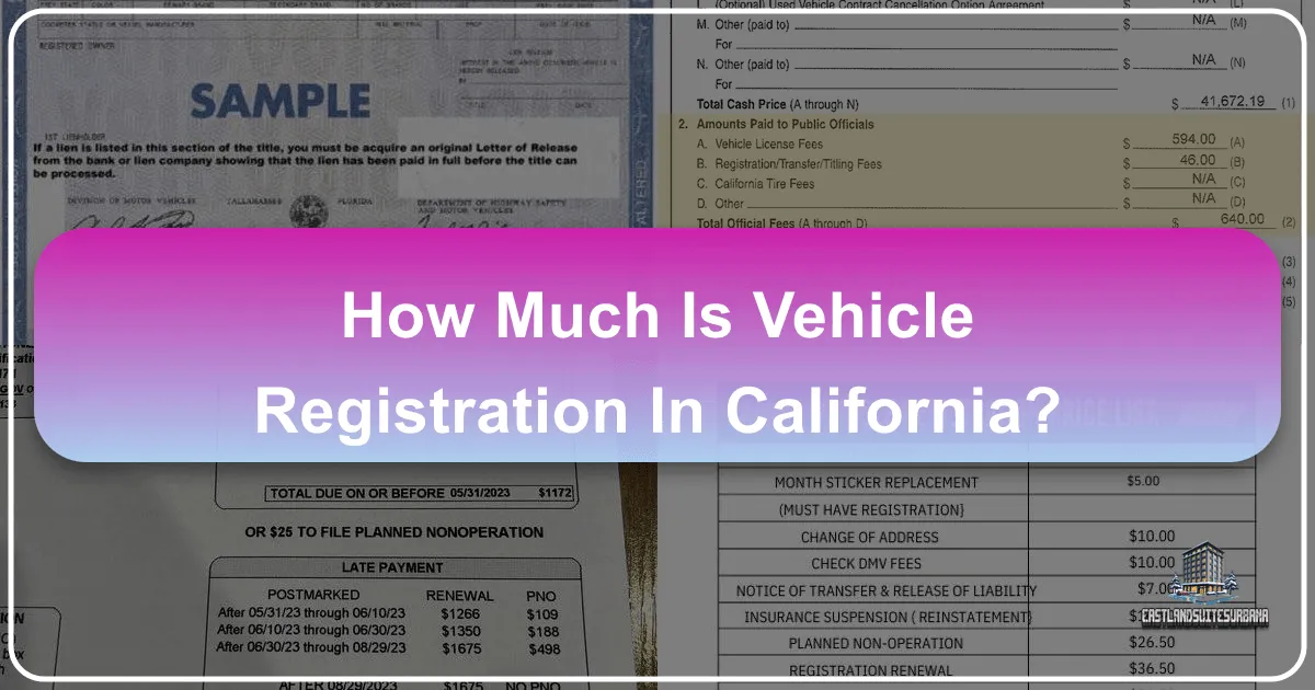 How Much Is Vehicle Registration In California?