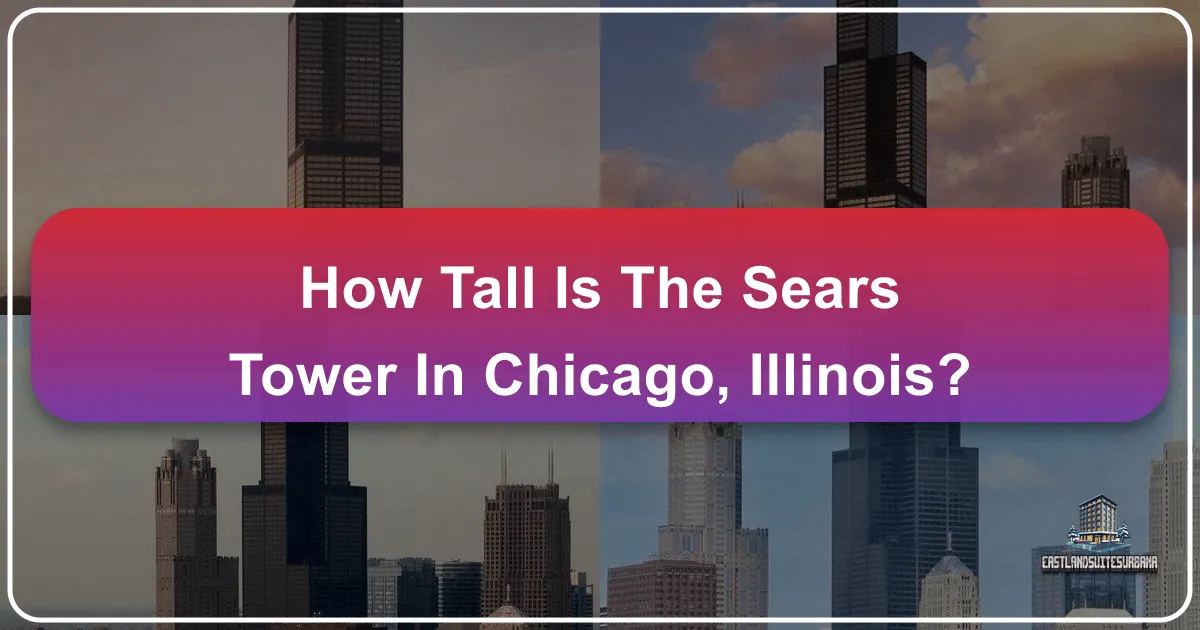 Unveiling the Majestic Height of the Iconic Willis Tower in Chicago, Illinois