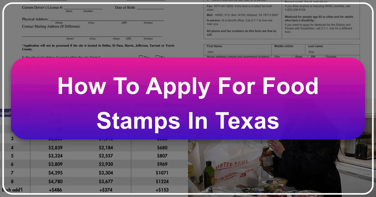 How to Apply for Food Stamps in Texas