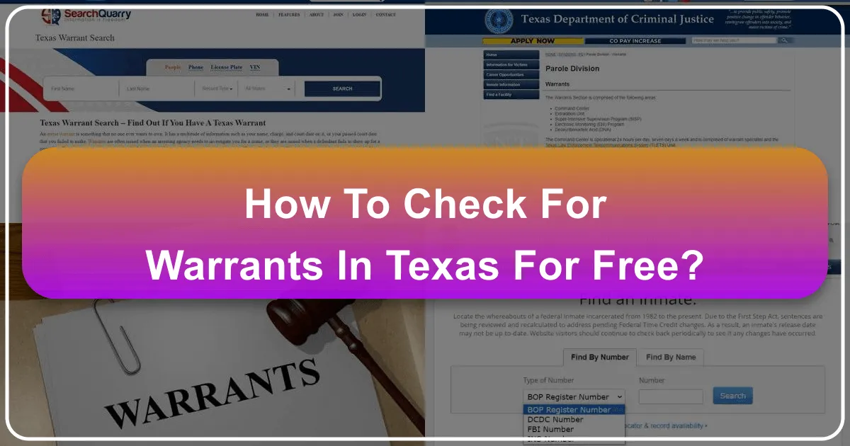 how to check for warrants in texas for free