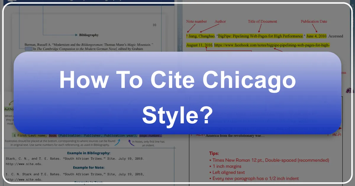 How to Cite Chicago Style
