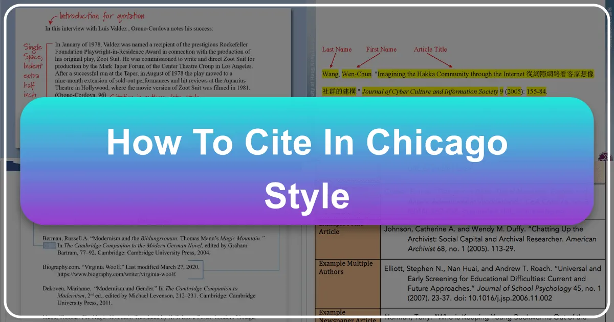 How to Cite in Chicago Style