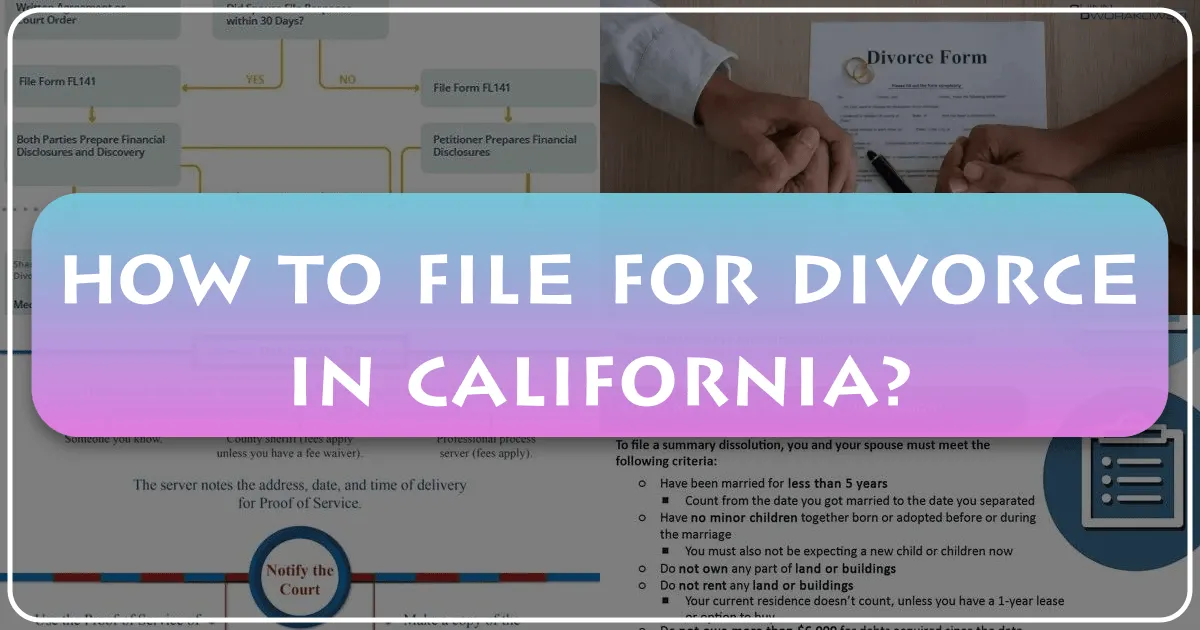 how to file for divorce in california