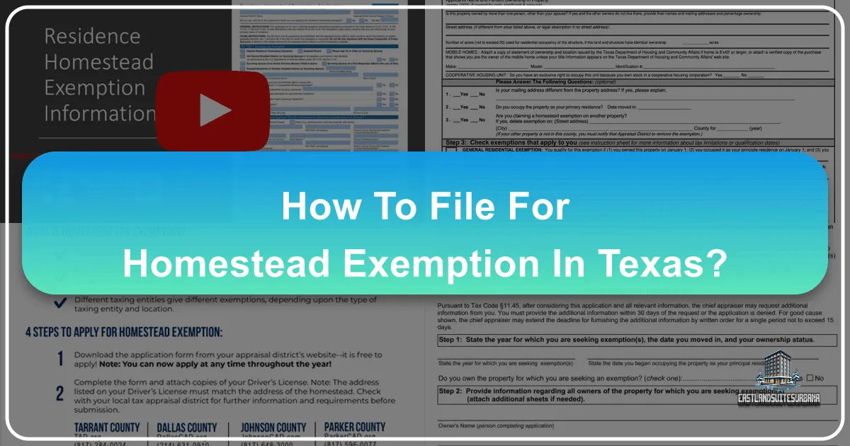 How To File For Homestead Exemption In Texas?