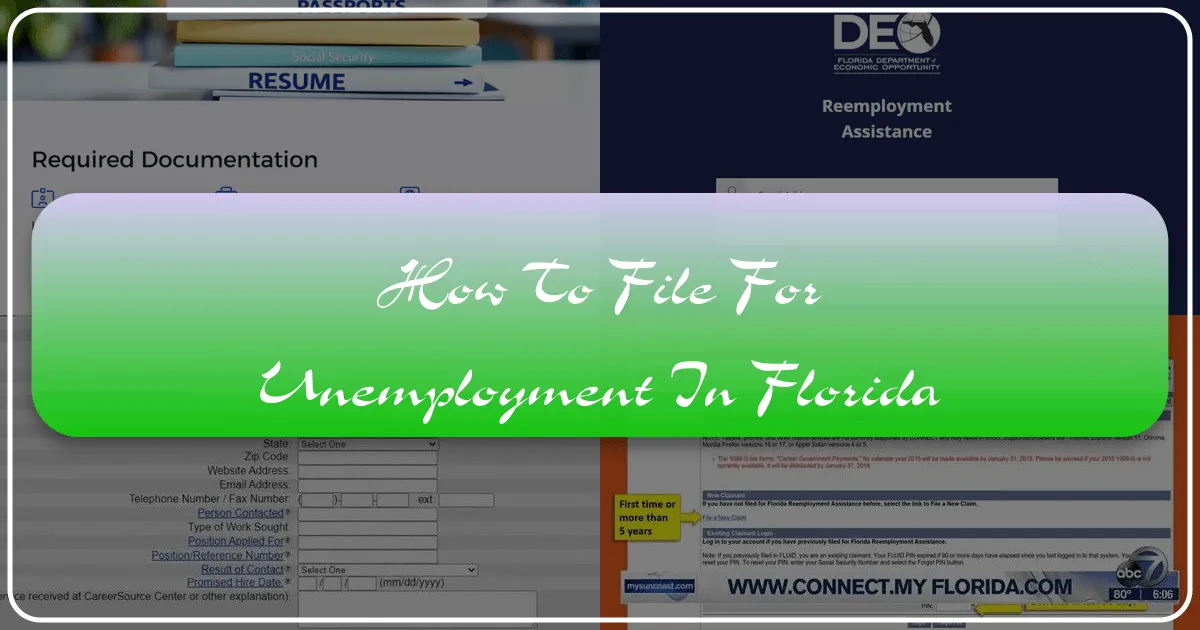 how to file for unemployment in florida