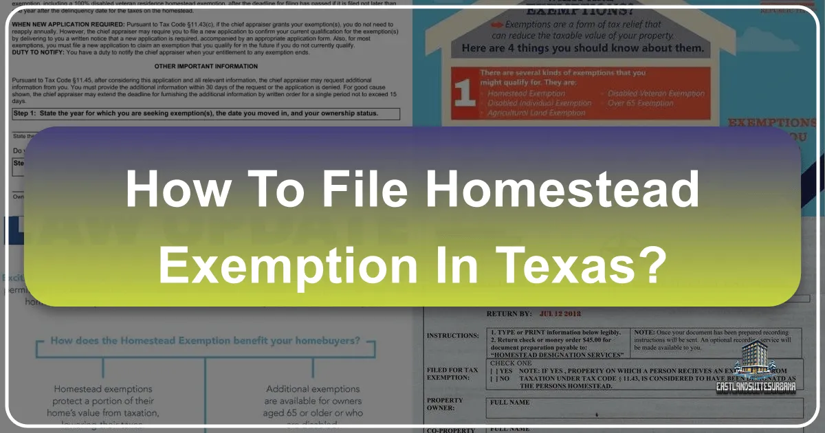 How To File Homestead Exemption In Texas?