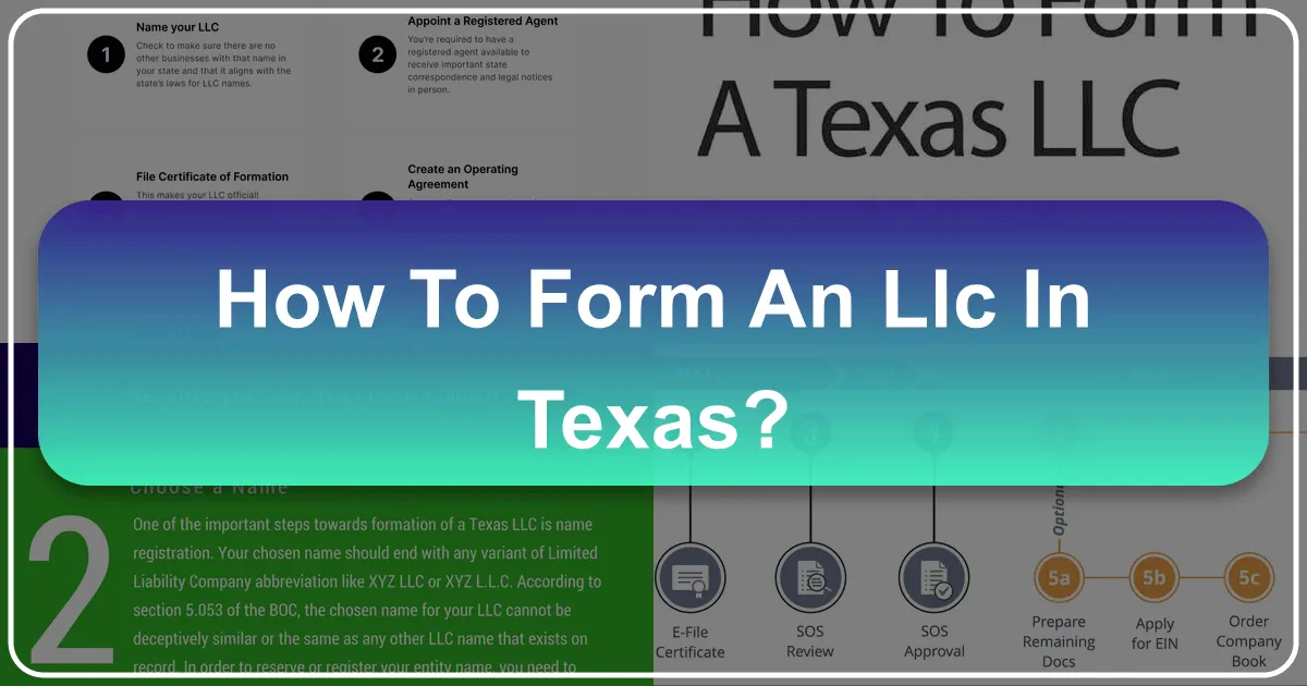 How to Form an LLC in Texas