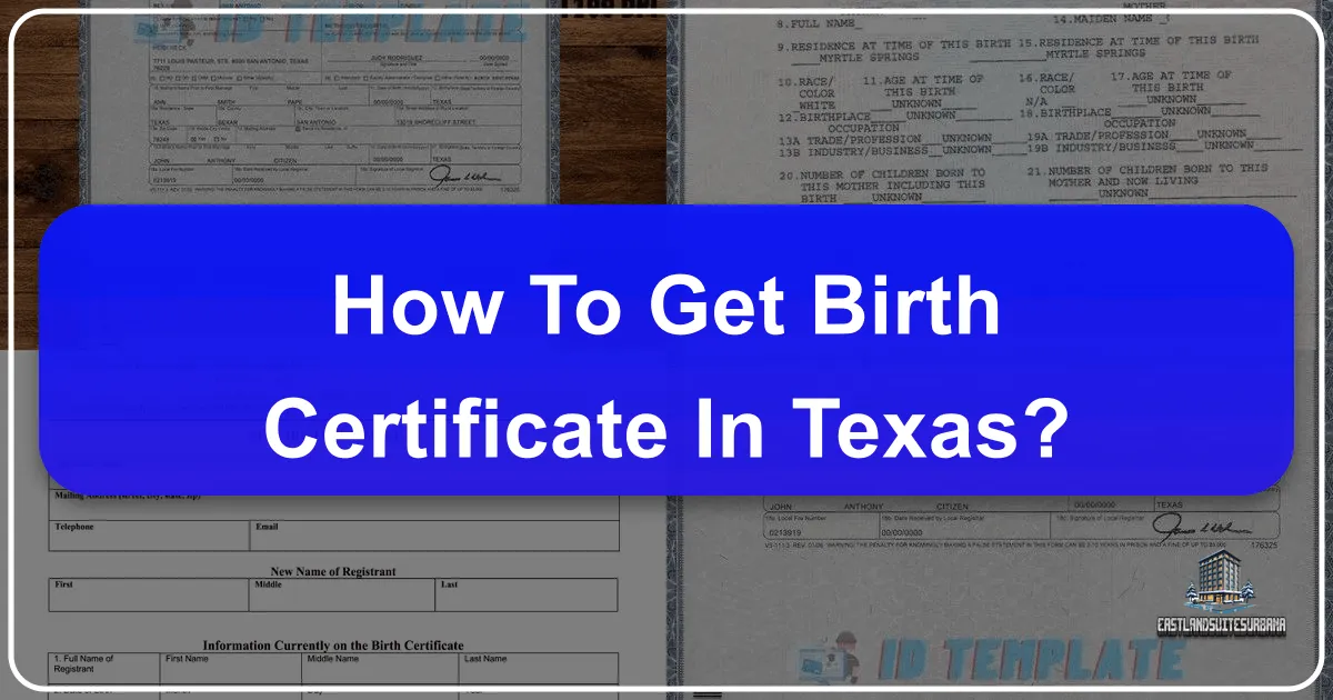 How To Get Birth Certificate In Texas?