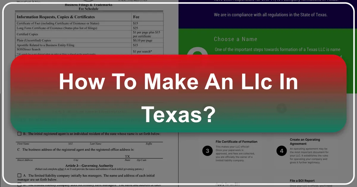 How to Make an LLC in Texas