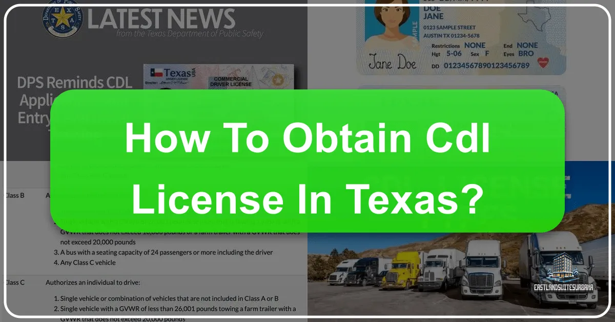 How To Obtain CDL License In Texas?