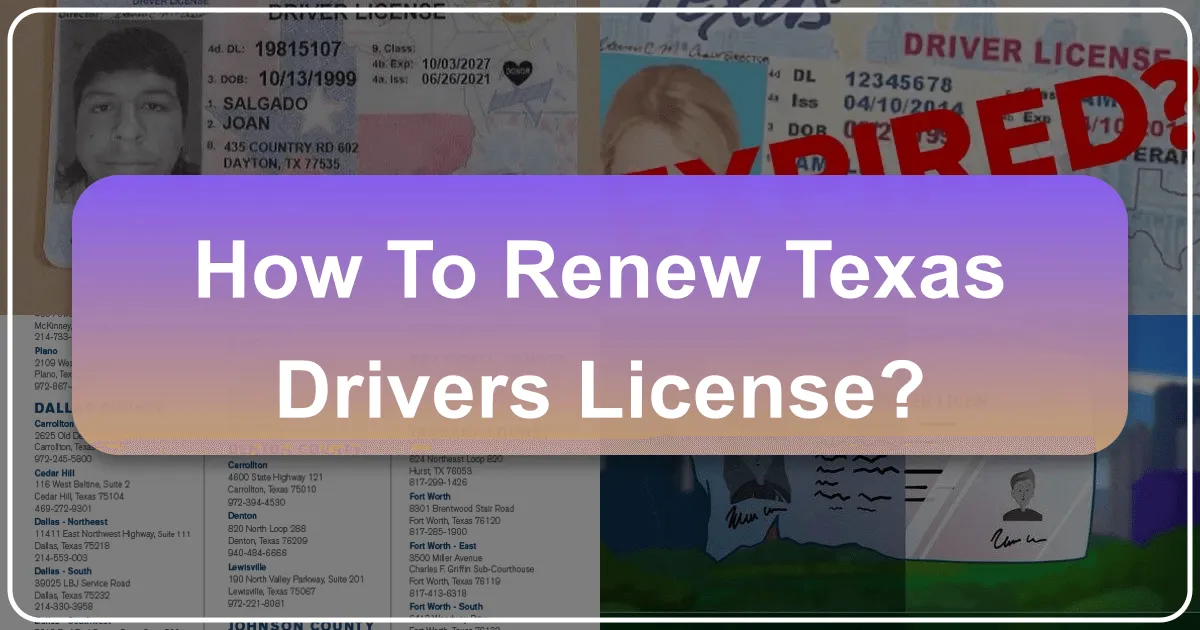 how to renew texas drivers license