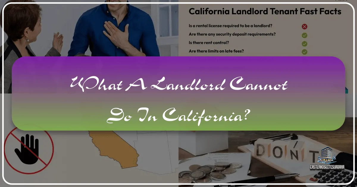 What a Landlord Cannot Do in California