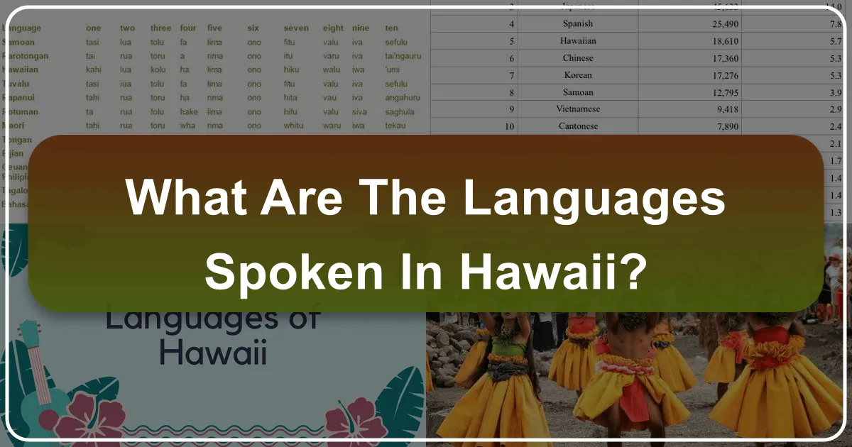 What Are the Languages Spoken in Hawaii?