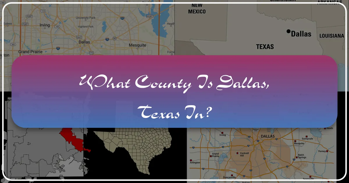 What County Is Dallas, Texas In?