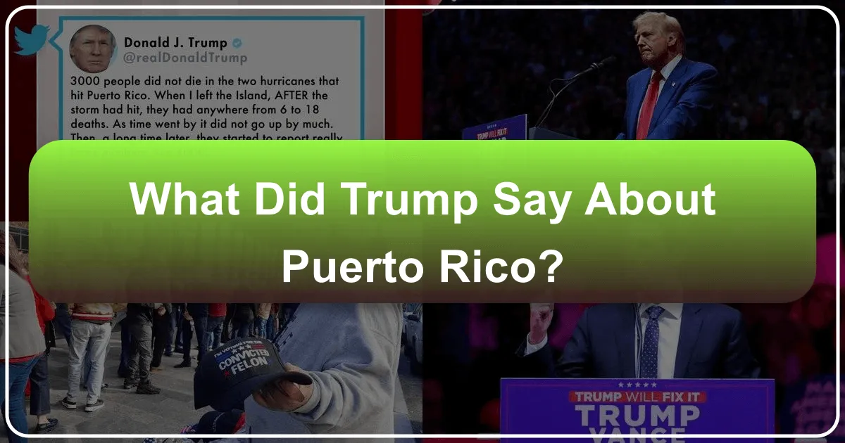 what did trump say about puerto rico