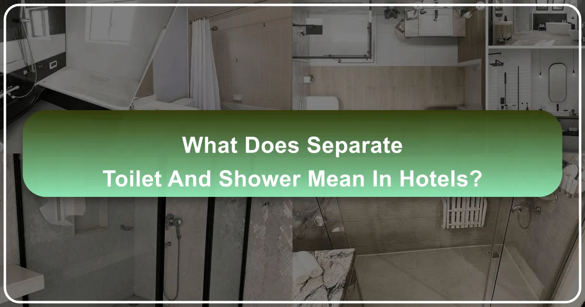 What Does Separate Toilet and Shower Mean in Hotels?
