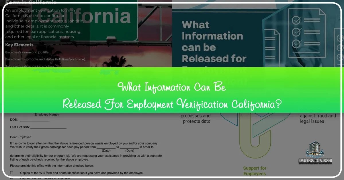 What Information Can Be Released For Employment Verification In California?