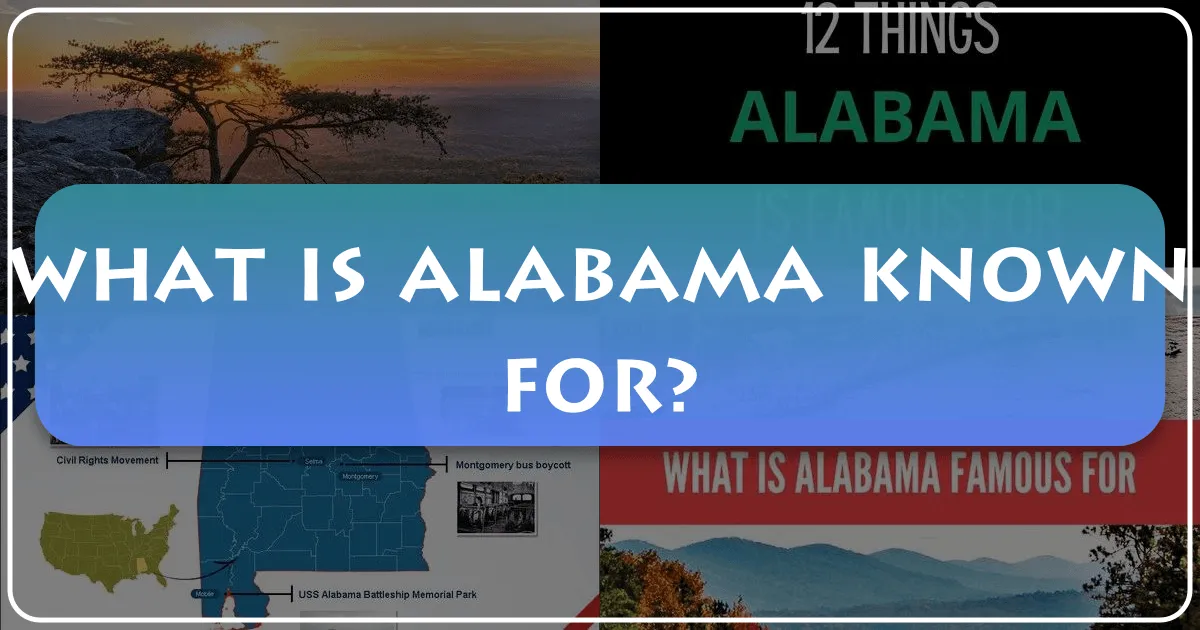 What is Alabama Known For?