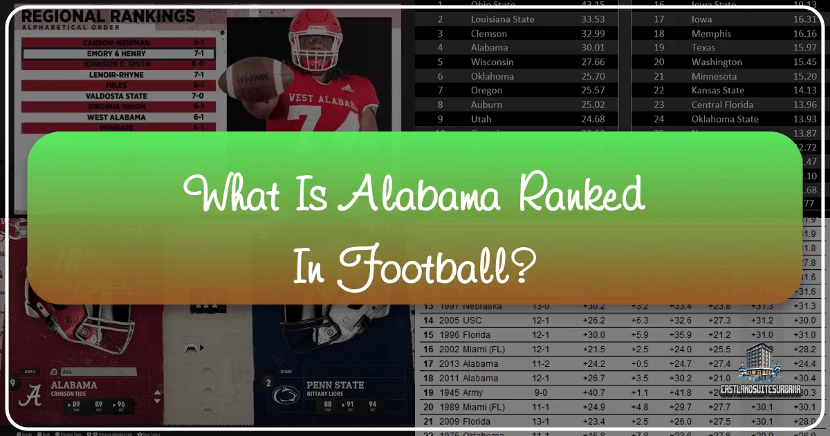 What Is Alabama Ranked In Football?