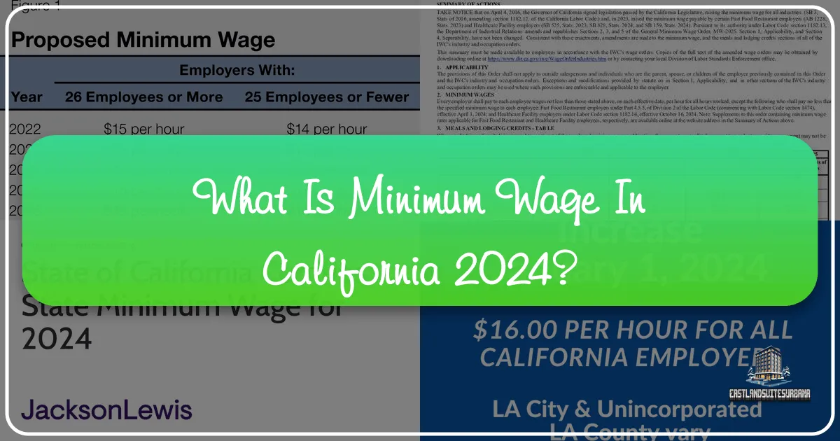 What is Minimum Wage in California 2024